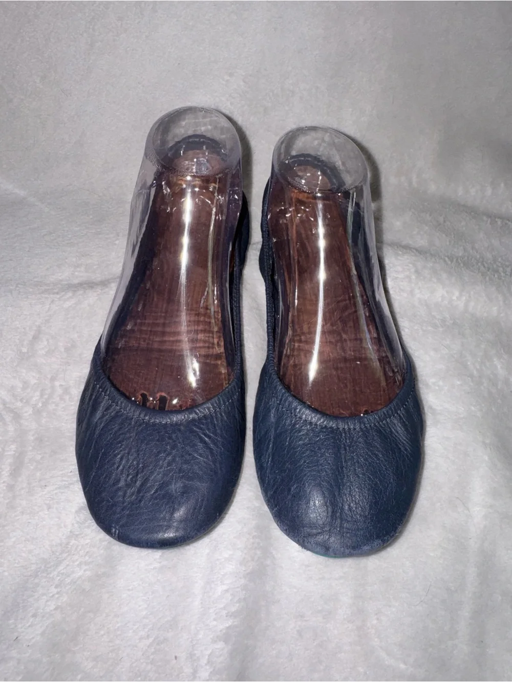 Tieks Classic Navy Leather Ballet Flats - Women's Comfort Slip-Ons